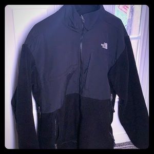 Large North Face fleece jacket, black.